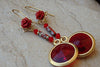 Red Coral Earrings. Red Rose Earrings. Red Rebeka Earrings. Red Coral Jewelry. Romantic Rose Earrings. Red Flower Earrings. Long Earrings