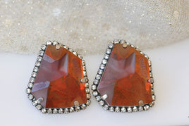 Red Crystal Earrings