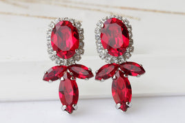 Red Crystal Earrings