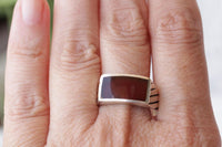 Red Enamel Ring