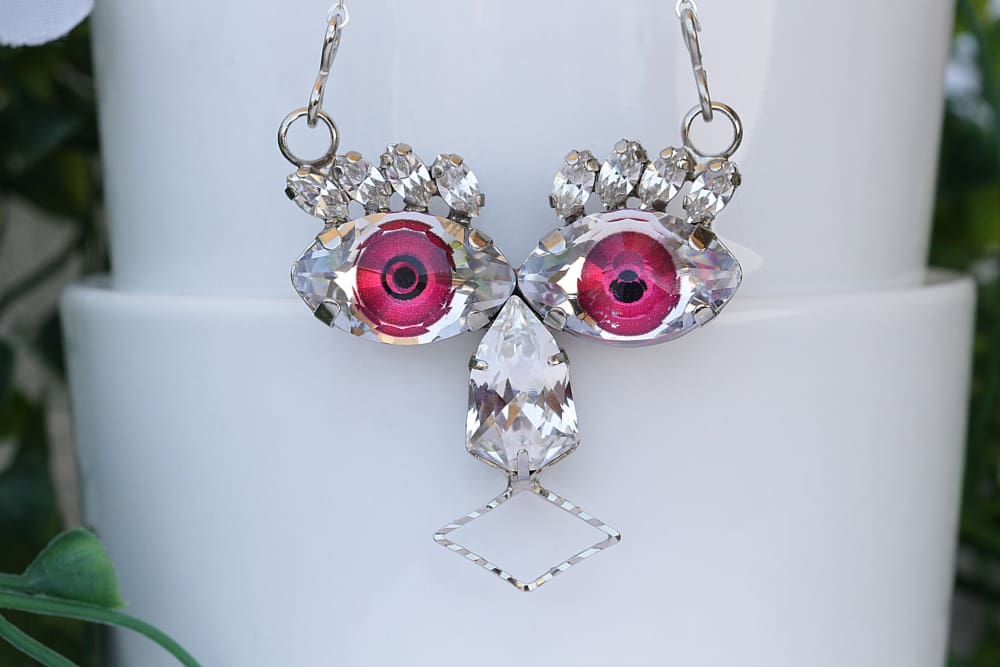 Sterling Silver Evil Eye Necklace By Ashiana London | notonthehighstreet.com