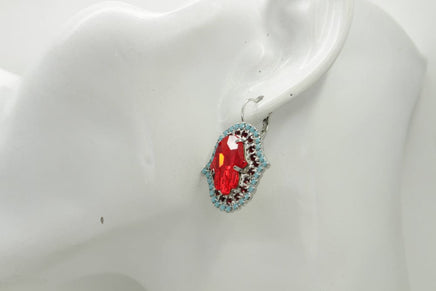 Red Hamsa Earrings