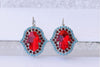 Red Hamsa Earrings