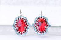 Red Hamsa Earrings