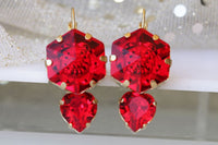 Red Heart Earrings