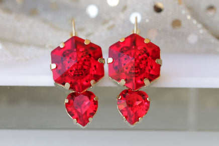 Red Heart Earrings