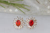 Red Pave Earrings