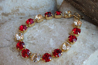 Red Peach Rebeka Rhinestone Bracelet