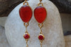 Red Ruby Drop Earrings