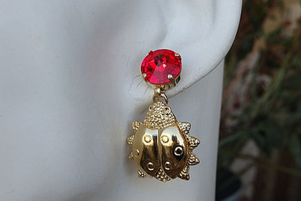 Red Ruby Earrings. Animal Earrings. Bridesmaid Jewelry Set Gift. Animal Lover Jewelry. Unique Earrings. Rebeka Crystal Earrings. For Her