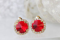 Red Ruby Earrings