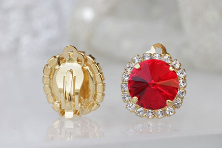 Red Ruby Earrings