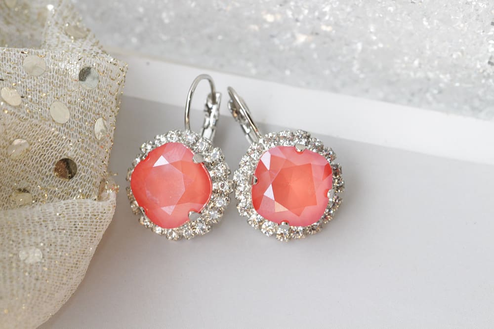 Red Sparkly Earrings