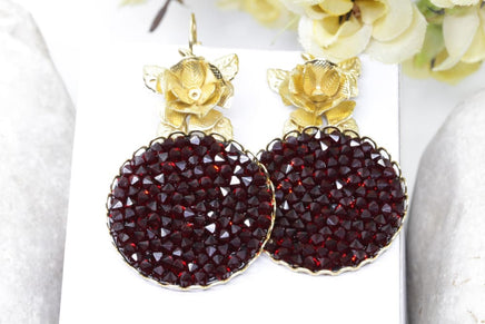 Red Rebeka Earrings