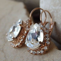 Rhinestone Clear Rebeka Earrings