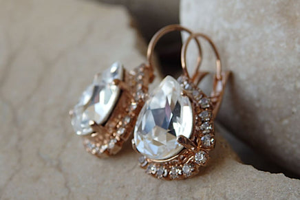 Rhinestone Clear Rebeka Earrings