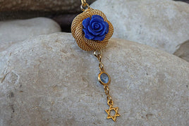 Romantic Rose Star Of David Necklace