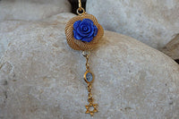 Romantic Rose Star Of David Necklace