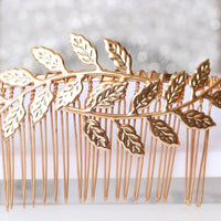 Rose Gold Hair Comb. Rose Gold Headpiece