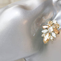 Rose Gold Opal Earrings