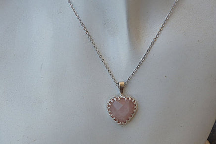 Rose Quartz Heart Necklace