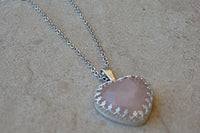 Rose Quartz Heart Necklace