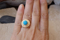 Rounded Turquoise Ring