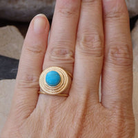 Rounded Turquoise Ring