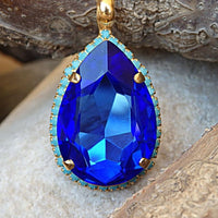 Royal Blue Teardrop Necklace