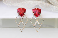 Ruby Bridal Earrings