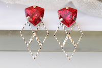 Ruby Bridal Earrings