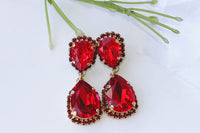 Ruby Chandelier Earrings