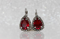 Ruby Crystal Earring