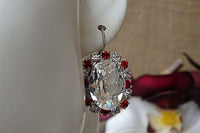 Ruby Crystal Earring