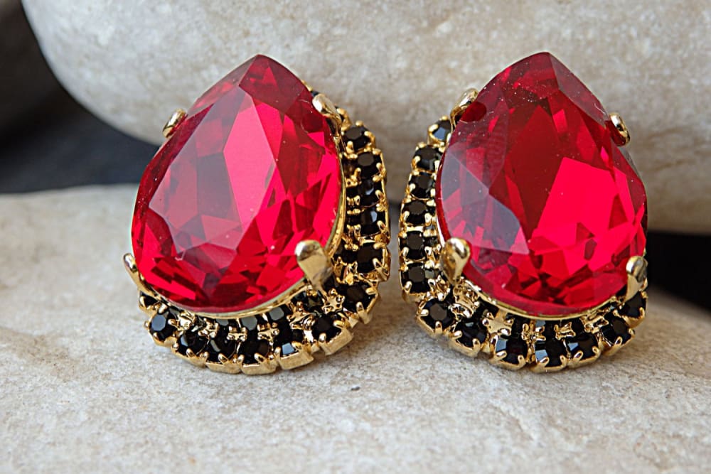 Ruby Earringg Ruby Earrings| Rebekajewelry