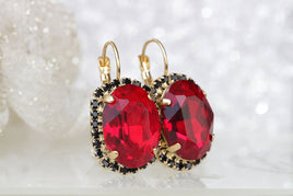 Ruby Red Earrings