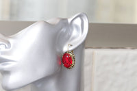 Ruby Red Earrings