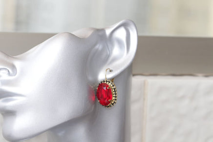 Ruby Red Earrings