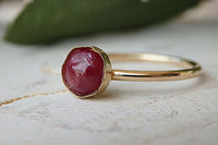 Ruby Ring. Natural Ruby Ring. Genuine Ruby Ring. Ruby Bridal Ring. Ruby Gold Ring.july Birthstone Ring.simple Gemstone Ring.tiny Dainty Ring