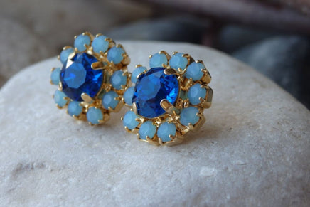 Sapphire Gold Rebeka Post Earrings