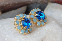 Sapphire Gold Rebeka Post Earrings