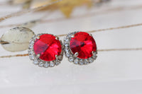 Scarlet Red Earrings