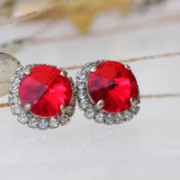 Scarlet Red Earrings