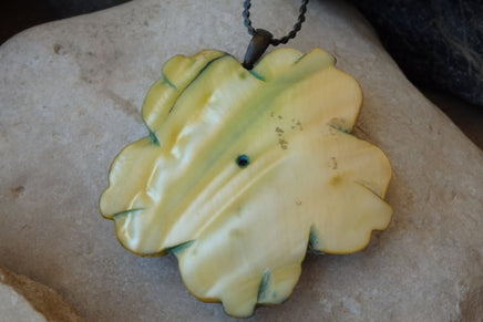 Seashell Pendant Necklace. Green Blooming Necklace. Rebeka Necklace. Vintage Style One Of A Kind Necklace.flower Multi Color Necklace