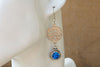 Shema Israel Earrings. Rebeka Charms Jewish Earrings. Sapphire Crystals Earrings. Dangle Silver Kabbalah Earrings.jewish Hebrew Jewelry