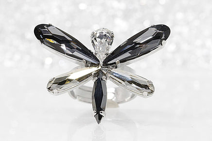 Silver Dragonfly Ring