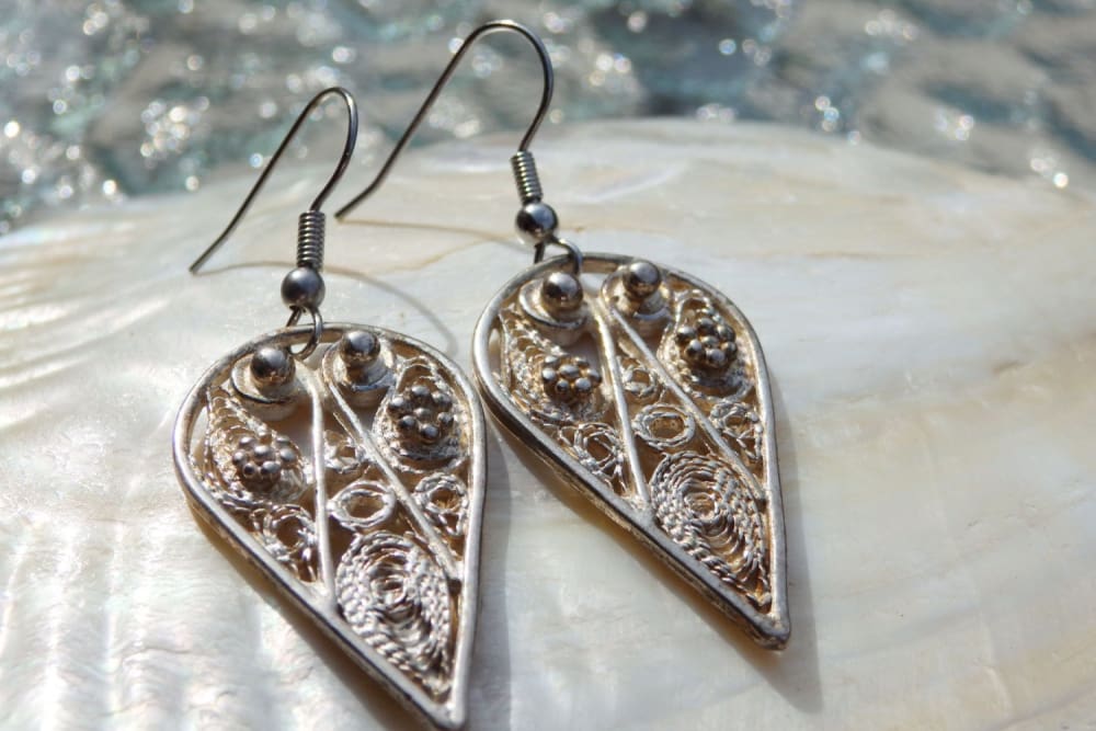 Silver Filigree Earrings| Rebekajewelry