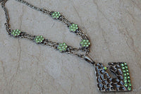 Silver Green Necklace