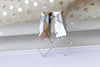 Silver Metallic Earrings