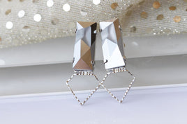 Silver Metallic Earrings